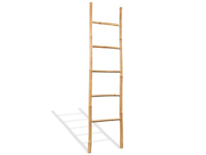 Žebřík na ručníky s 5 příčlemi, bambus, 150 cm 43719