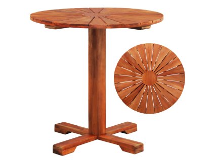 Bistro stolek 70 x 70 cm masivní akáciové dřevo 44037