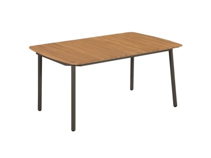 Zahradní stůl 150 x 90 x 72 cm masivní akácie dřevo a ocel 44234