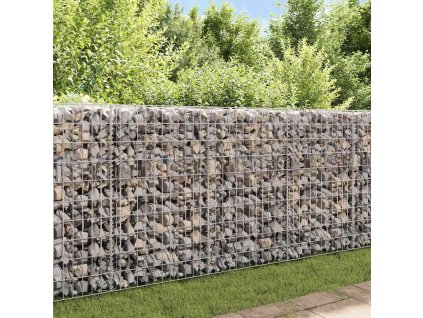 Gabionová zeď z pozinkované oceli 450 x 30 x 100 cm 143571