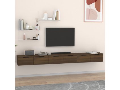 Nástěnné skříňky 2 ks hnědý dub 102x30x20 cm kompozitní dřevo 3115907