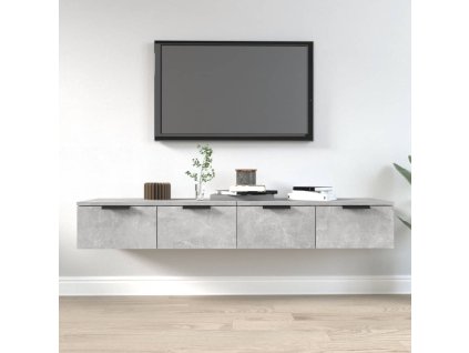 Nástěnné skříňky 2 ks betonově šedé 68x30x20cm kompozitní dřevo 3115895