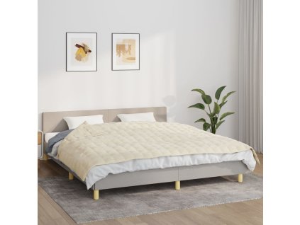 Zátěžová deka světle krémová 155 x 220 cm 7 kg textil 350812