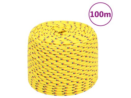 Lodní lano žluté 8 mm 100 m polypropylen 152609