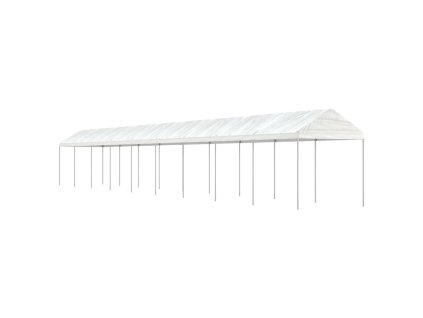 Altán se střechou bílý 20,07 x 2,28 x 2,69 m polyethylen 3155509