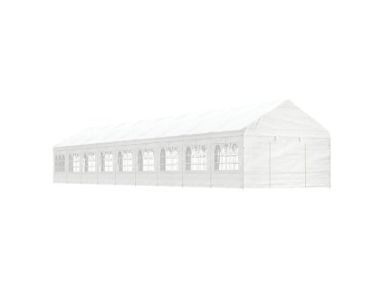 Altán se střechou bílý 20,07 x 4,08 x 3,22 m polyethylen 3155493