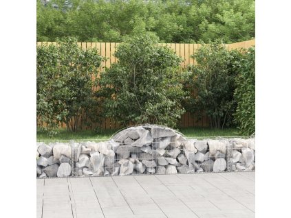 Klenuté gabionové koše 3 ks 200x50x40/60 cm pozinkované železo 3146258