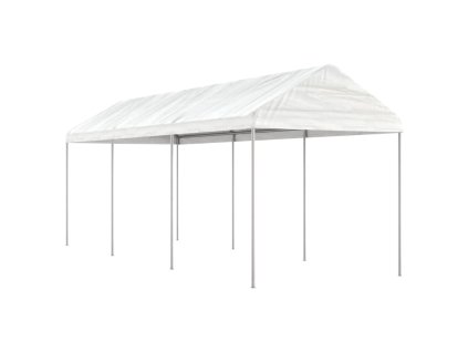 Altán se střechou bílý 6,69 x 2,28 x 2,69 m polyethylen 3155503