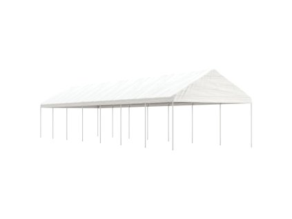 Altán se střechou bílý 15,61 x 4,08 x 3,22 m polyethylen 3155515