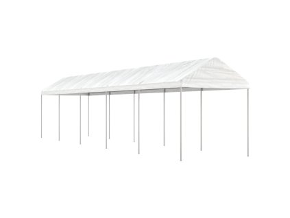 Altán se střechou bílý 11,15 x 2,28 x 2,69 m polyethylen 3155505