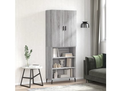 Skříň highboard šedá sonoma 69,5 x 34 x 180 cm kompozitní dřevo 3196089