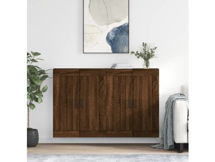 Nástěnné skříňky 2 ks hnědý dub kompozitní dřevo 3198032