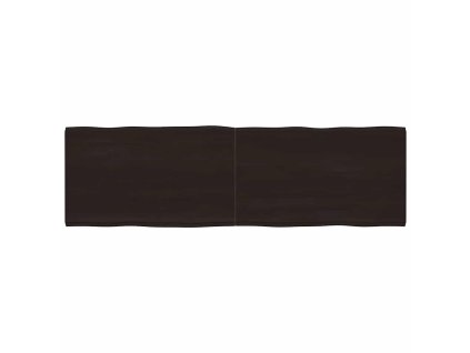 Stolní deska tmavě hnědá 200x60x(2-6)cm ošetřený dub živá hrana 364051