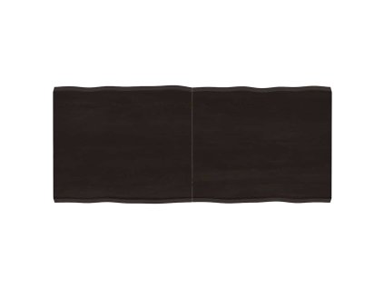 Stolní deska tmavě hnědá 140x60x(2-4)cm ošetřený dub živá hrana 364032