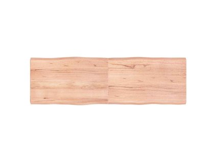 Stolní deska hnědá 160x50x(2-6)cm ošetřený dřevo živá hrana 363971