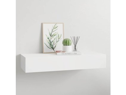 Nástěnná police se zásuvkou bílá 60 x 23,5 x 10 cm MDF 330255