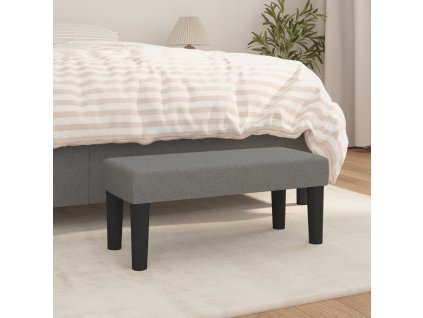 Lavice tmavě šedá 70 x 30 x 30 cm textil 346617