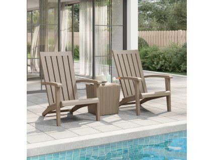 Zahradní židle Adirondack 2 ks světle hnědé polypropylen 364168
