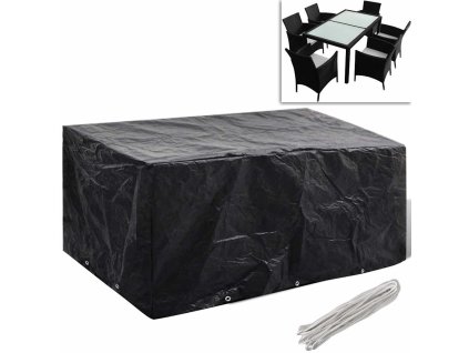 Plachta na zahradní nábytek s 8 očky 240 x 140 x 90 cm 41641