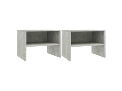 Noční stolky 2 ks betonově šedé 40x30x30 cm kompozitní dřevo 800072