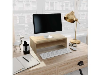 Stojan na monitor dub sonoma 42 x 24 x 13 cm kompozitní dřevo 800219