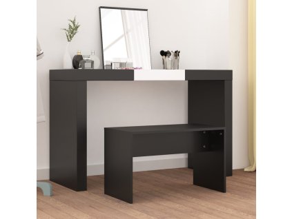 Stolička k toaletnímu stolku černá 70x35x45 cm kompozitní dřevo 802814