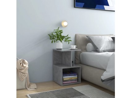 Noční stolky 2 ks betonově šedé 35x35x55 cm kompozitní dřevo 806355