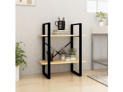 Knihovna se 2 policemi 60 x 30 x 70 cm masivní borovice 806432