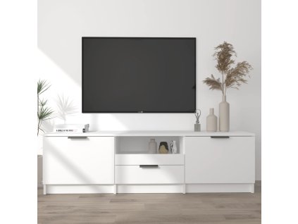 TV stolek bílý 140 x 35 x 40 cm, z umělého dřeva 811448
