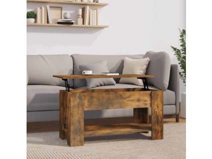 Konferenční stolek kouřový dub 101x49x52 cm kompozitní dřevo 819272