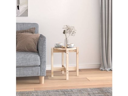 Konferenční stolek Ø 42,5 x 45 cm masivní borové dřevo 822312