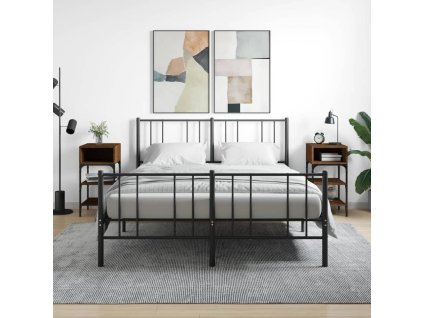 Noční stolky 2 ks hnědý dub 35 x 34,5 x 70 cm kompozitní dřevo 825892