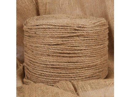 Jutové lano 50 m dlouhé 6 mm silné 153739