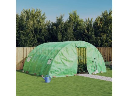 Skleník s ocelovým rámem zelený 20 m² 5 x 4 x 2,3 m 3188083