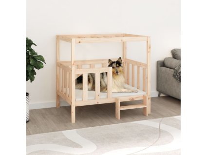 Pelíšek pro psy 105,5x83,5x100 cm masivní borovice 822387
