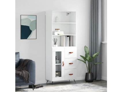 Skříň highboard bílá 69,5 x 34 x 180 cm kompozitní dřevo 3189477