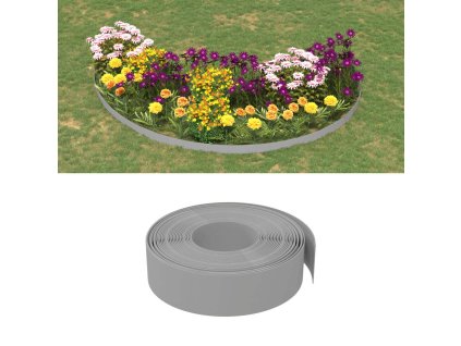 Travní lemy 2 ks šedé 10 m 15 cm polyethylen 3155440
