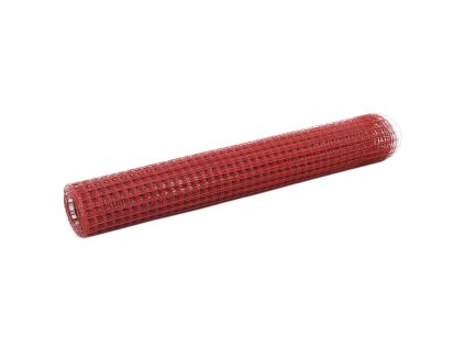 Pletivo ke kurníku ocel PVC vrstva 10 x 1 m červené 143661