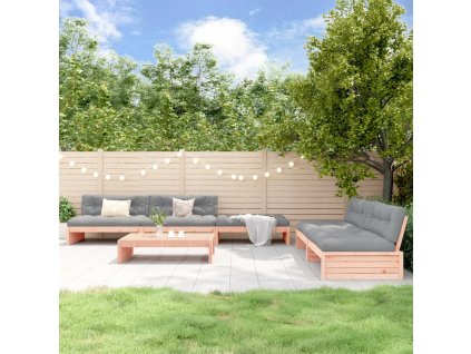 6dílná zahradní sedací souprava s poduškami masivní douglaska 3186156