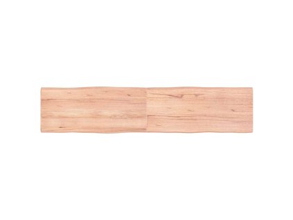 Stolní deska hnědá 180x40x(2-4)cm ošetřený dřevo živá hrana 363974
