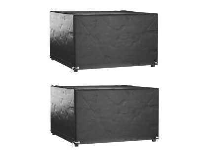 Plachty na zahradní nábytek 2 ks s 8 očky 132x132x80 cm čtverec 3155344