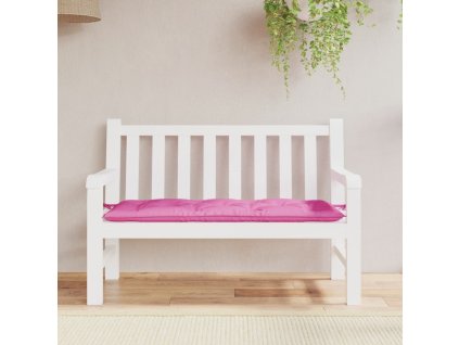 Poduška na zahradní lavici růžová 120 x 50 x 7 cm textil 361600