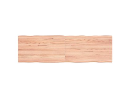 Stolní deska hnědá 140x40x(2-4)cm ošetřený dřevo živá hrana 363962