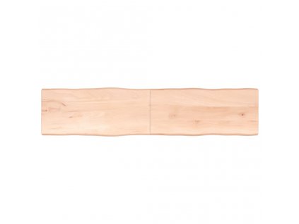 Stolní deska 220x50x(2-4)cm neošetřený masivní dřevo živá hrana