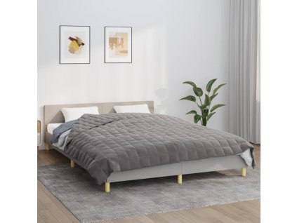 Zátěžová deka šedá 220 x 235 cm 11 kg textil 350782