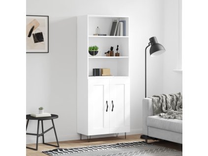 Skříň highboard bílá 69,5 x 34 x 180 cm kompozitní dřevo 3189949