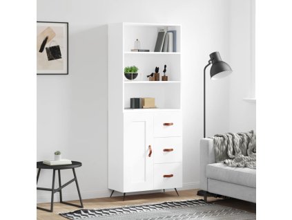 Skříň highboard bílá 69,5 x 34 x 180 cm kompozitní dřevo 3189989