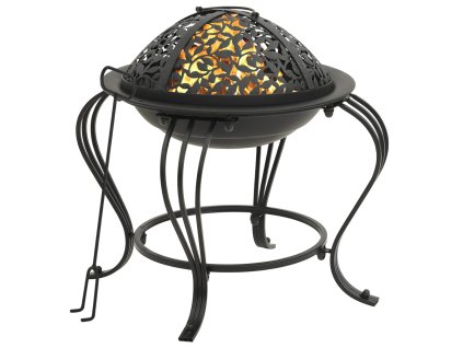 Ohniště s pohrabáčem 49 cm ocel 360059