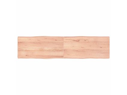 Stolní deska hnědá 160x40x(2-4)cm ošetřený dřevo živá hrana 363968