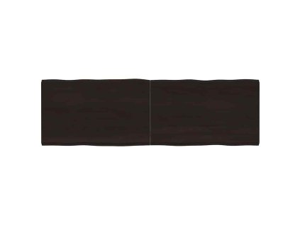 Stolní deska tmavě hnědá 160x50x(2-4)cm ošetřený dub živá hrana 364036